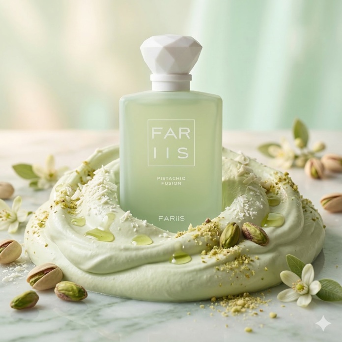 Oryginalne perfumy Fariis z serii Pistachio – ciepły i pudrowy aromat.